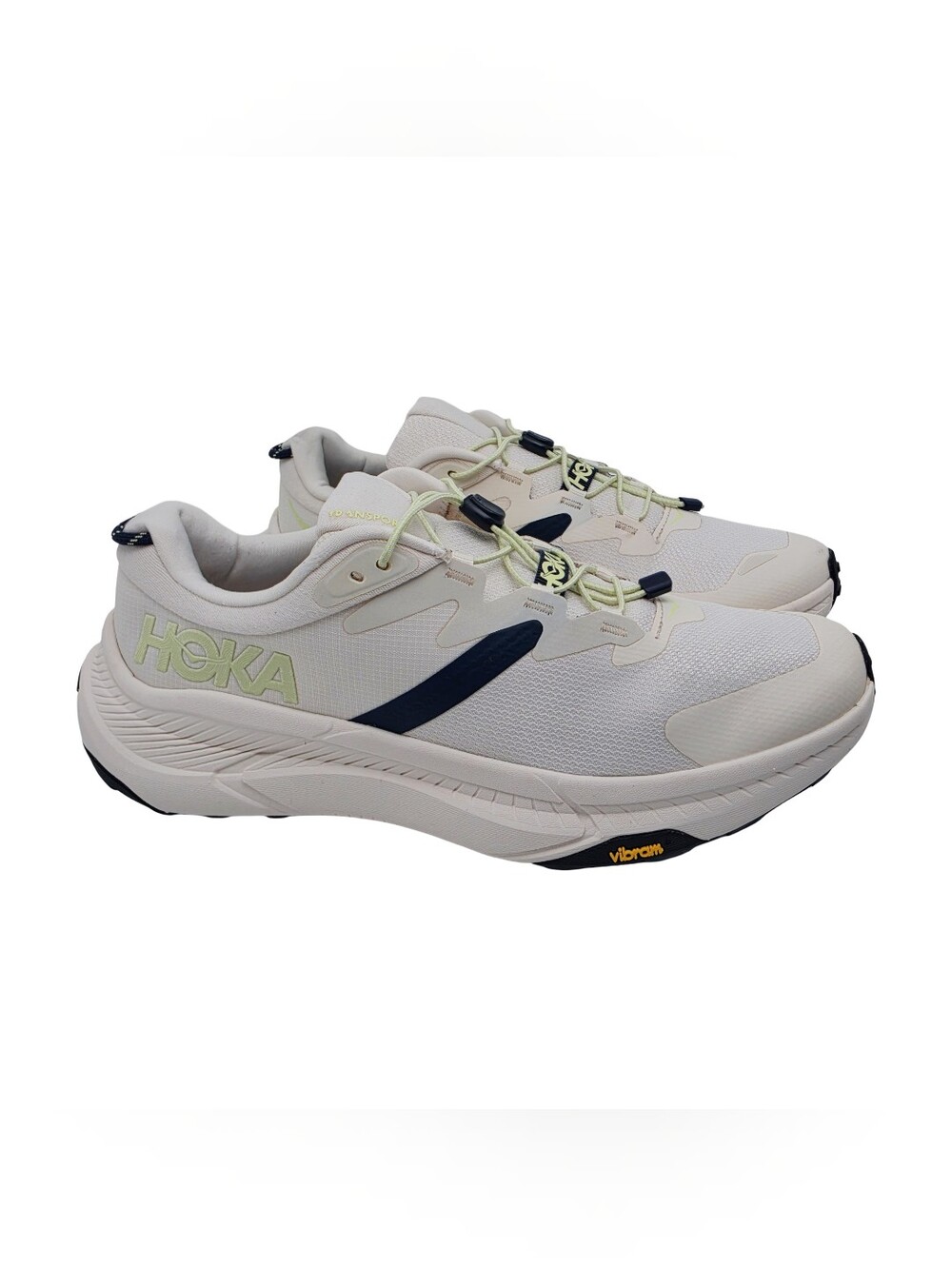 HOKA Men's Transport Hybrid Sneakers Alabaster Varsity Blue 10.5 Wide